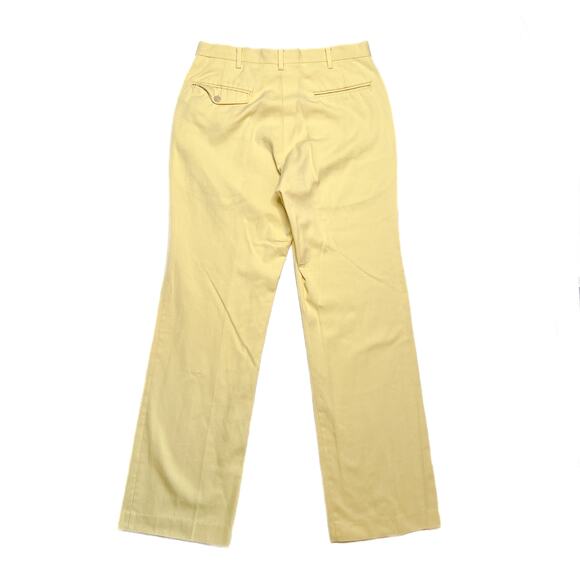 Vintage 70s Pale Yellow Pants Bootcut Flared Slacks Men's Custom Retro Disco - Picture 4 of 6